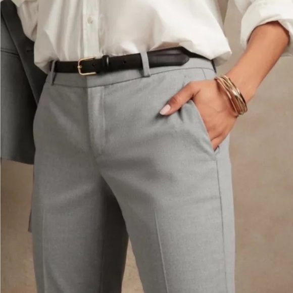 Banana Republic Gray Ryan Pants Career Wool Blend Womens Size 6‎ (1275) - Picture 3 of 7